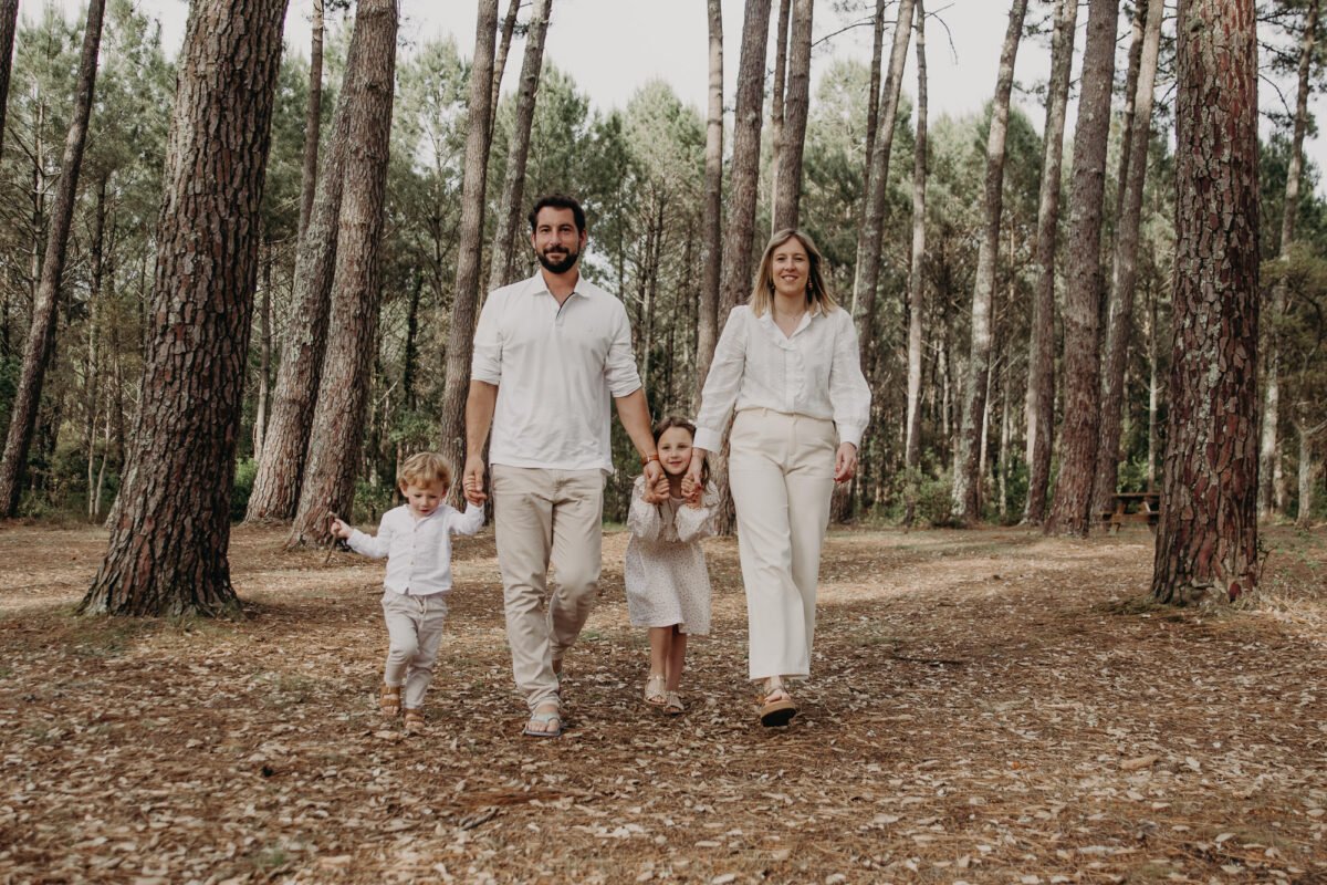 seance famille a 4 plage courant d'huchet